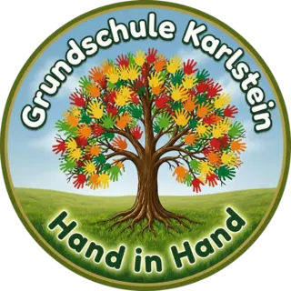 Logo der Grundschule Karlstein – Hand in Hand